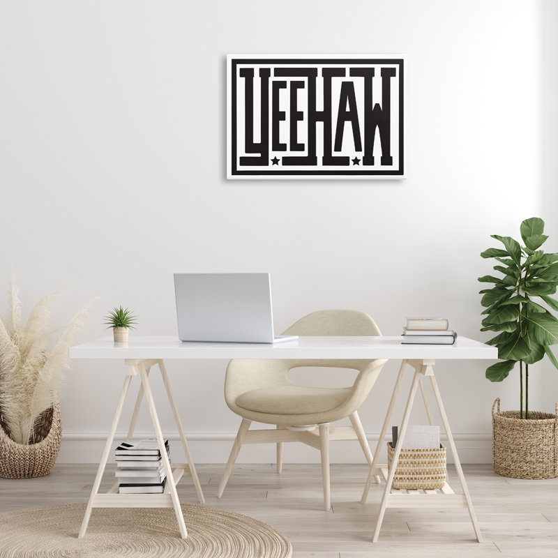 Art mural sur toile Yeehaw, H 20 po x l 30 po