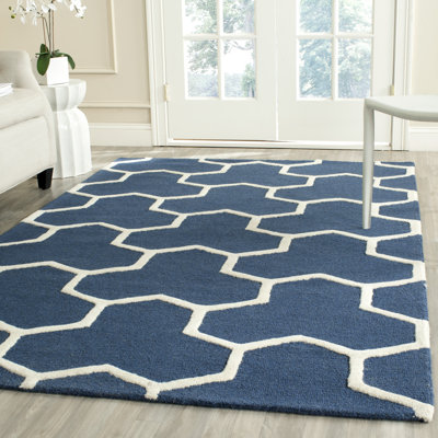 Ellicott Cambridge Hand Tufted Wool Geometric Rug