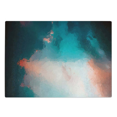Tempered Glass Ray of Light Through the Clouds Chopping Board