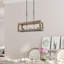 Luminaire suspendu 3 lumières style campagne française pour îlot de cuisine