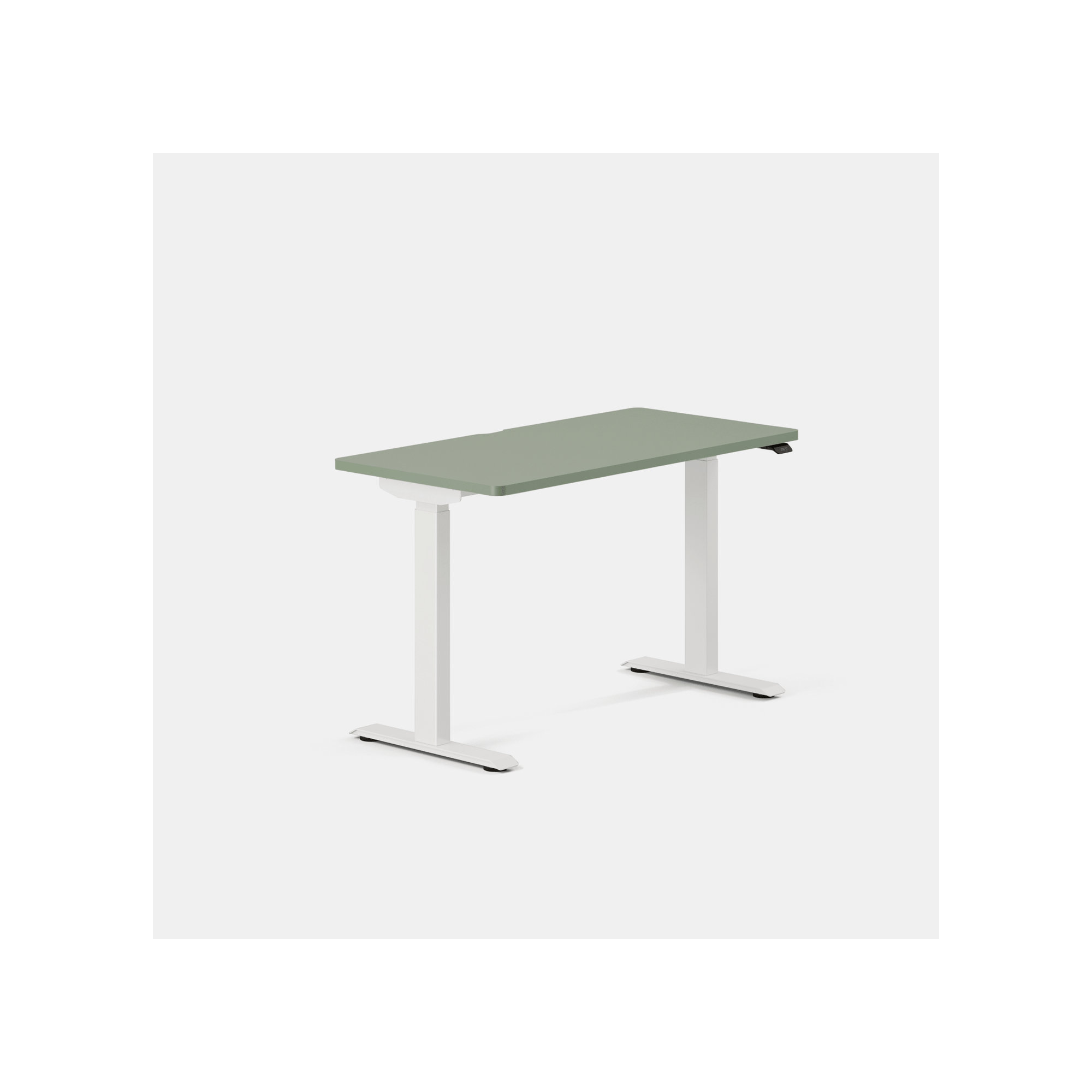 Duo Standing Desk, 47.3" H x 48" W x 24" D, Sage, White