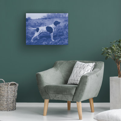 «Rustic Antique Blue Dogs I» sur toile