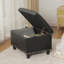 Banc de rangement avec repose-pieds en similicuir-121504026