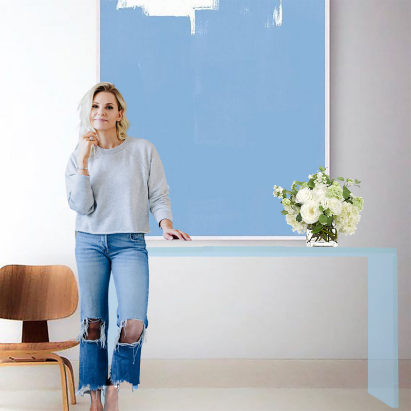 Console 36 po, Bleu clair