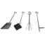 Ensemble d’outils de cheminée en acier 5 pièces Castille