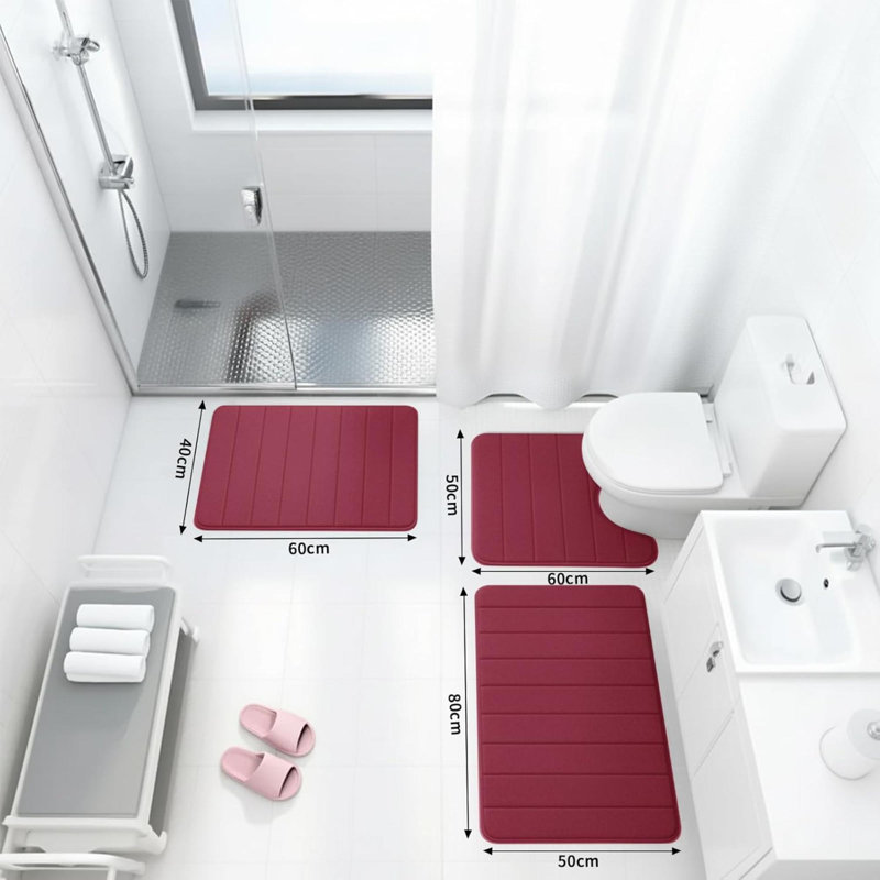 Bath Mat, Red