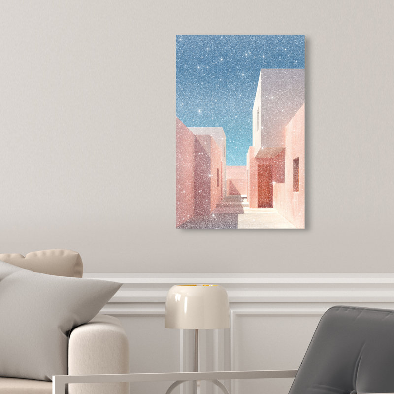Structured Pink I Print by Oliver Gal, 15"H x 10"W, Gallery Wrapped