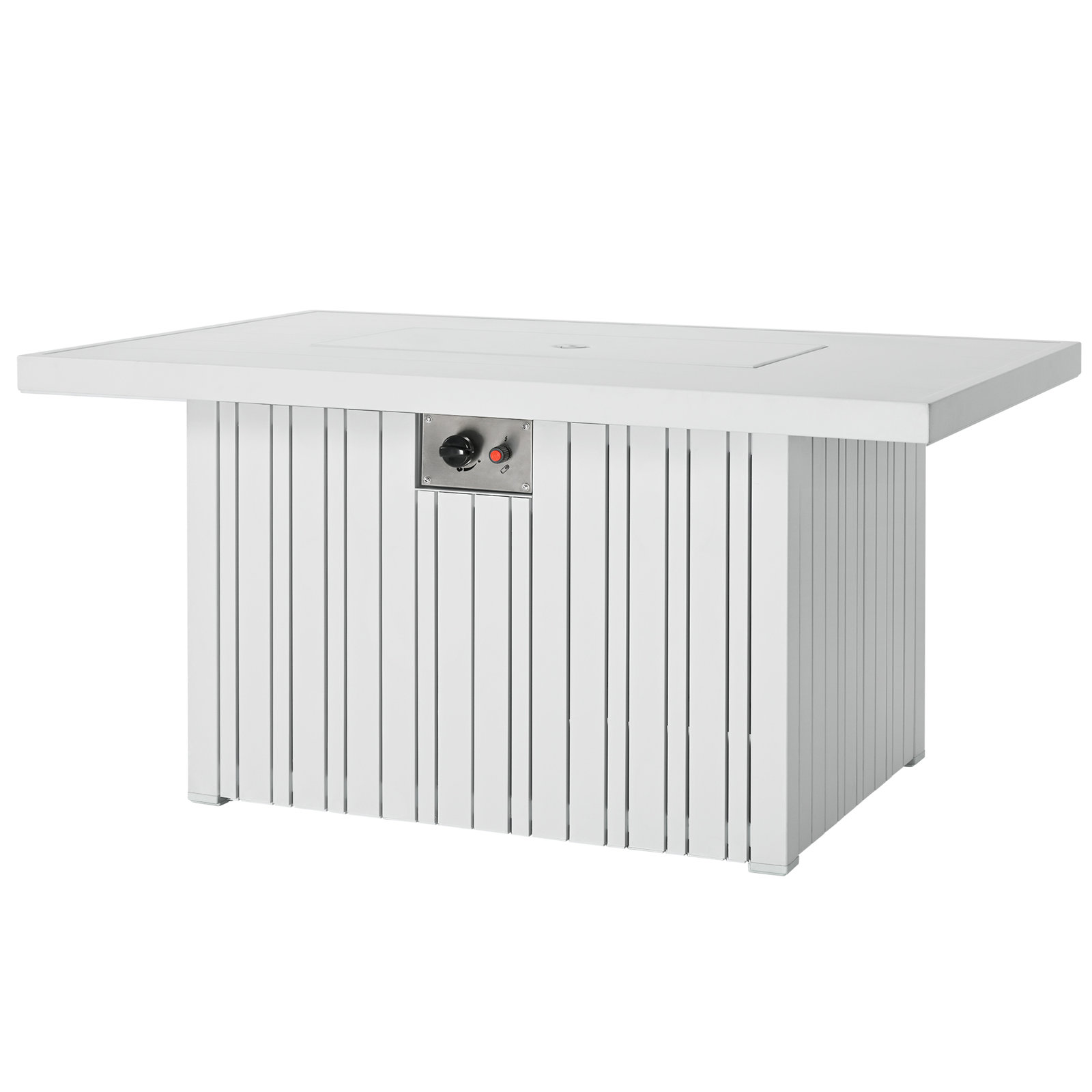 50,000 BTU Aluminum 52” Patio Fire Pit Table, White