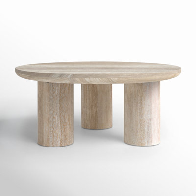 Columnia Solid Wood 3 Legs Coffee Table