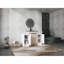 Meuble-lavabo autoportant de 48 pouces avec lavabo en céramique noire et 2 armoires de rangement, porte à fermeture douce, armoire combinée-129865290