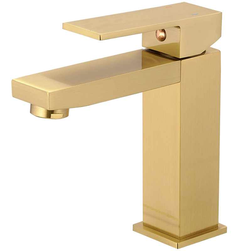 Single-Hole Single-handle Bathroom Faucet, Brushed Gold
