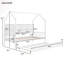 Lit simple blanc avec lit gigogne-655503680-655503681