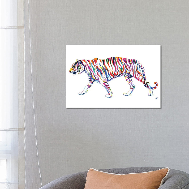 Walking Tiger - Wrapped Canvas Print, 66.04 cm H x 45.72 cm W x 3.175 cm D