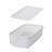 Like-it Plastic Storage Basket White Small Tote Basket with Lid for Closet and Pantry-1379366413-1379366401