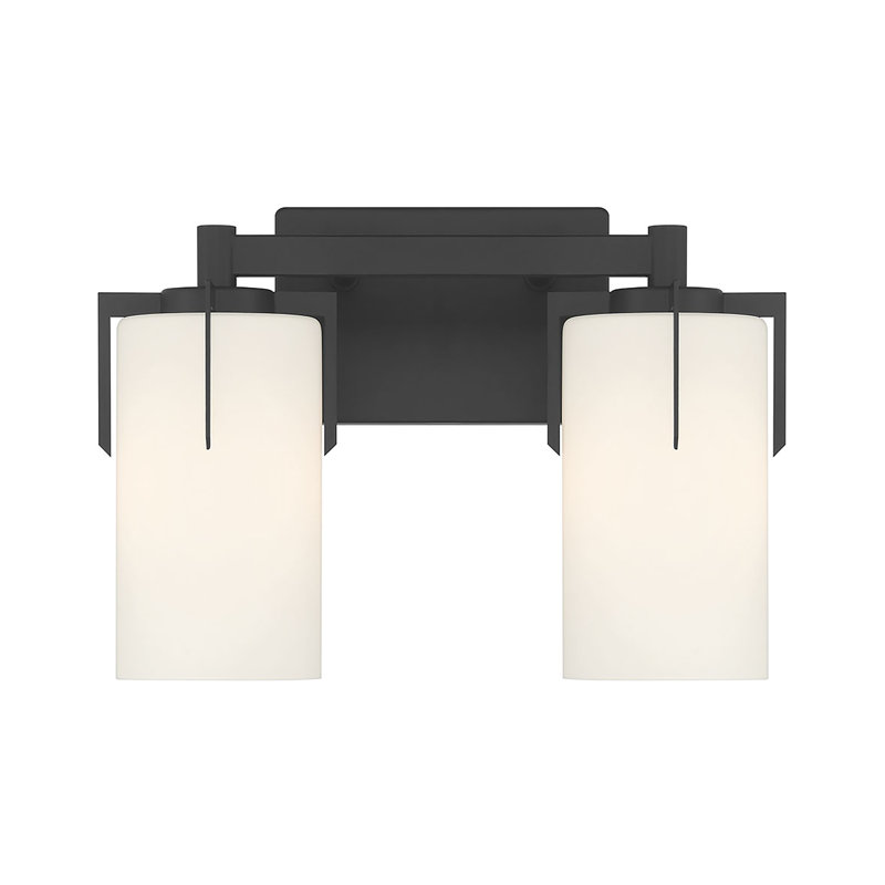 Meuble-lavabo 2 lumières Alylah, Noir, Deux lumières, H 9,5 po x l 13,25 po x P 7 po