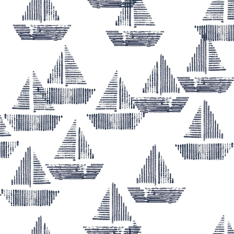 Rouleau de papier peint autocollant L 10 pi x l 24 po Clithoe, Bleu marine