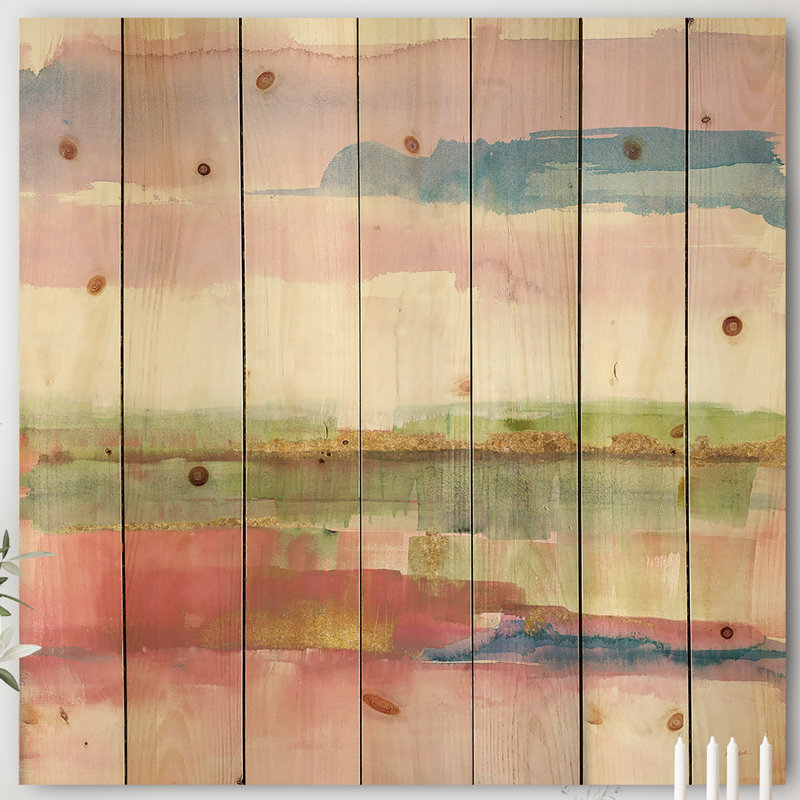Influence de la ligne et de la couleur or vif - impression d'élégance décontractée sur bois de pin naturel