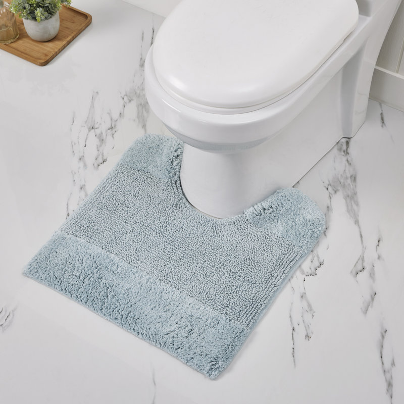 Granada 100% Cotton Tufted Contour Bath Rug – Soft, Absorbent, Non-Slip, Machine Washable Luxurious Solid U-shaped Toilet Rug