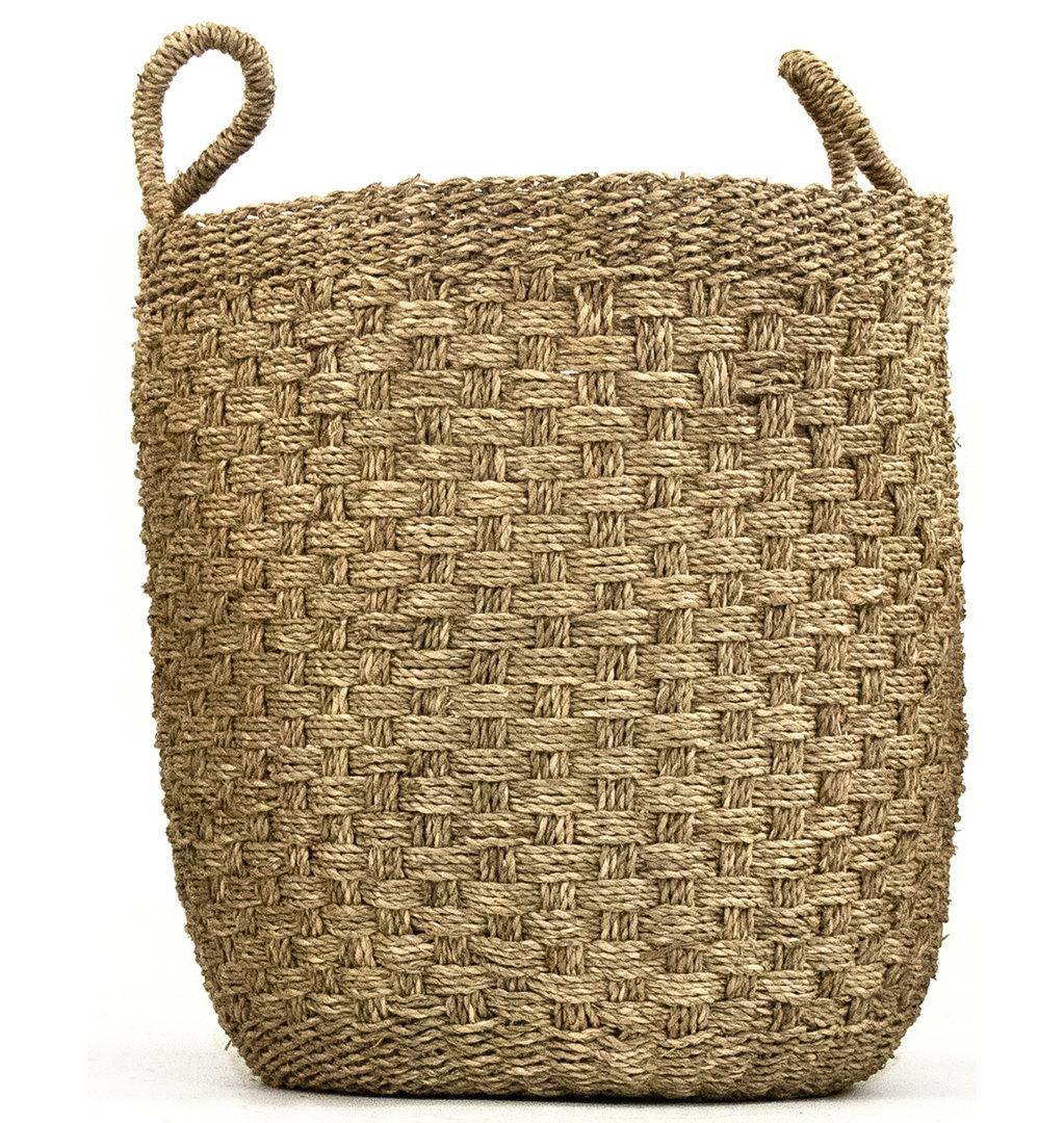 Rosecliff Heights Seagrass Decorative Basket Rosecliff Heights