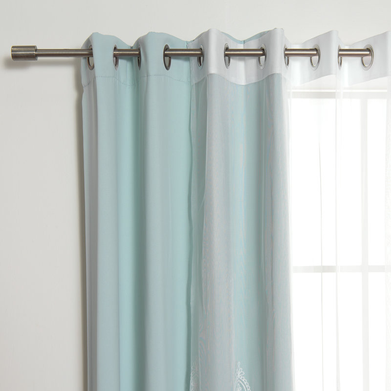 Portishead Room Darkening Curtain, 52" W x 84" L, Mint