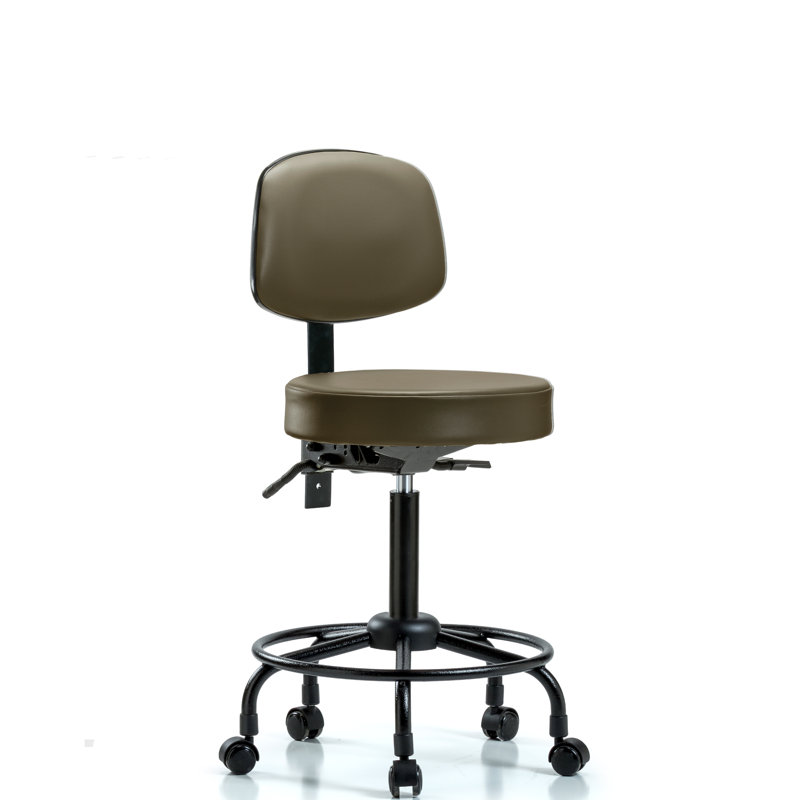Ladeanna Vinyl Task Chair, Casters, Taupe
