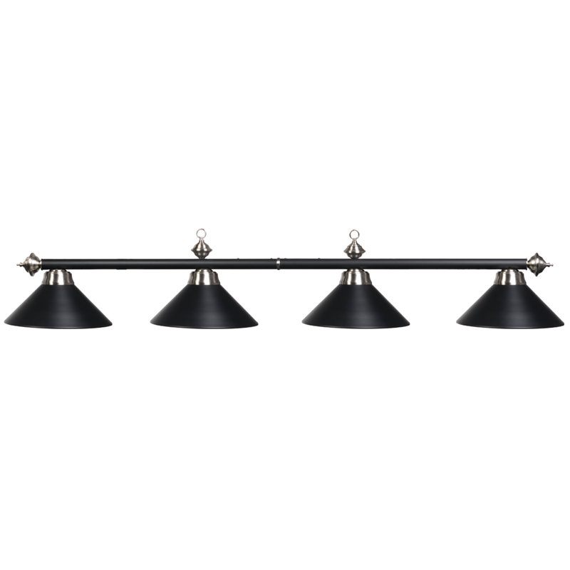 4 LT - CUIR CLAIR BILLARD, 78" H x 14" W, Black/Chrome