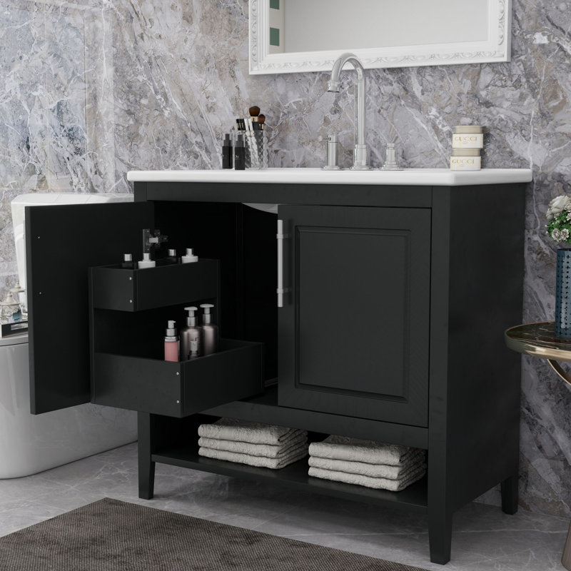 Meuble-lavabo de salle de bain avec comptoir