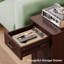 Table de bout étroite avec station de charge, prise rabattable et USB-C, table de chevet avec tiroir et armoire-2102236331-2102236333