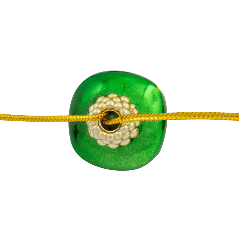 Shiny Metal Jingle Bells Christmas Garland - 7.5' - Green, Green