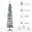 Arbre de Noël artificiel enneigé 6 pi de hauteur 6 pi, arbre de Noël mince avec branches réalistes et 395 pointes