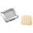 Replacement Chopper Blade, 1/2 inch, 3 PCS French Fry Blade Assembly with 6 Extra Knives, Stainless Steel Dicer Parts and Push Block for Cutting Potatoes Carrots Onions Cucumbers Mushrooms