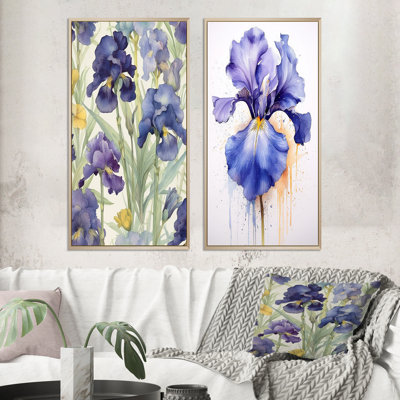 «Impression mauve d'iris», 2 pièces