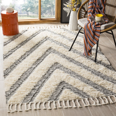 Irick Geometric Wool Hand Woven Area Rug