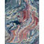 Hand Knotted Abstract Area Rug in Aqua/Silver/Plum-349463844