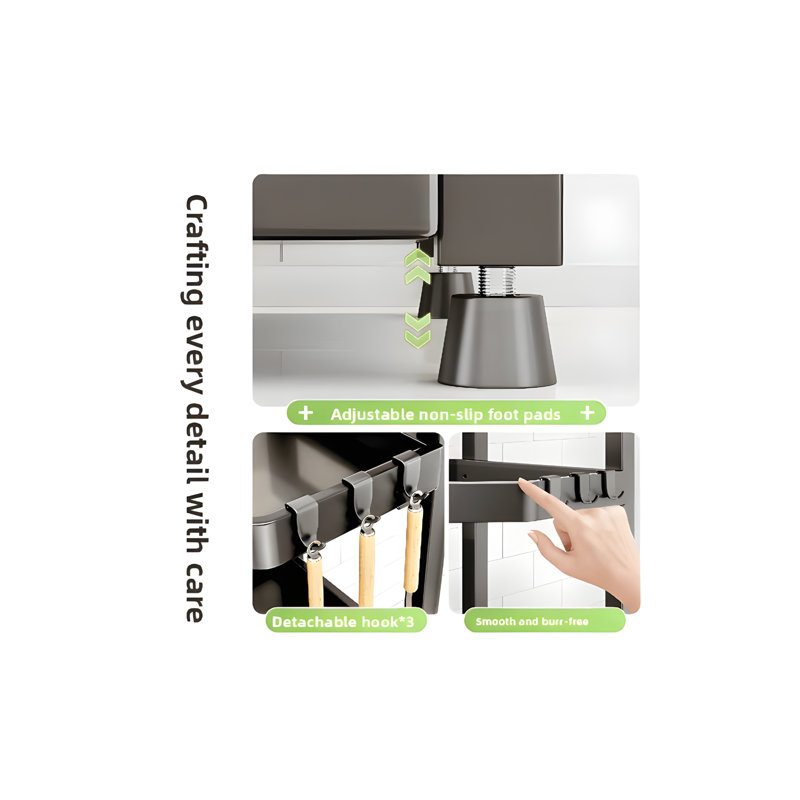Étagère de rangement en coin pour comptoir à épices de cuisine