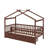 Twin Wooden House Bed With Drawers-2122811986