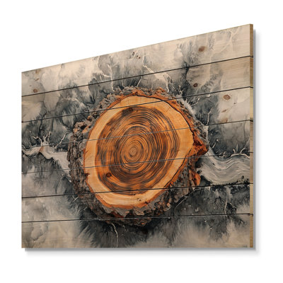 Hiver, chemin forestier de la rivière Crystal I - Art mural en bois forêt - sur bois de pin naturel