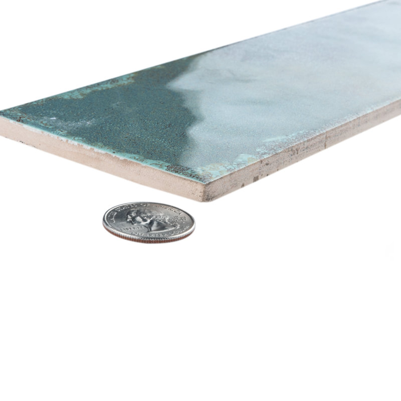 Luca 3" x 12" Ceramic Tile, Green