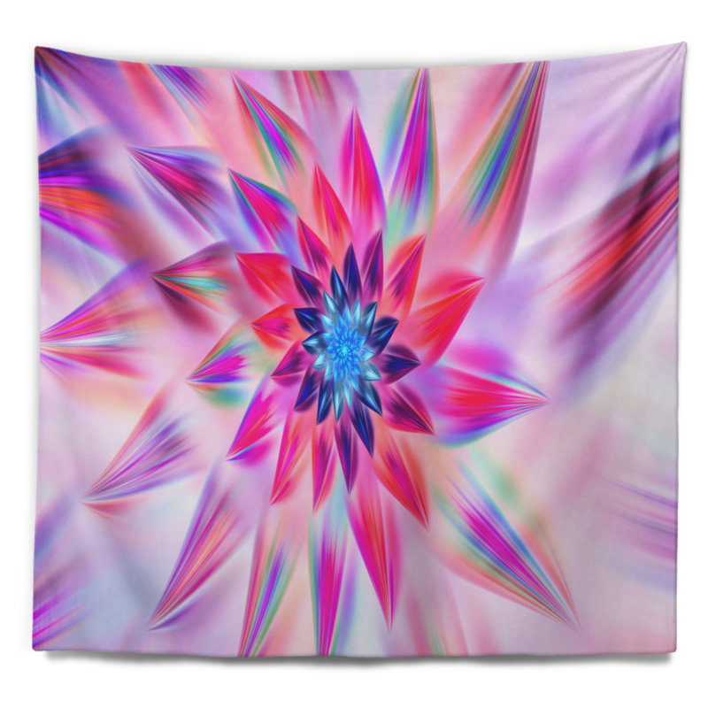 Tapisserie florale florale rose, H 78 po x l 92 po