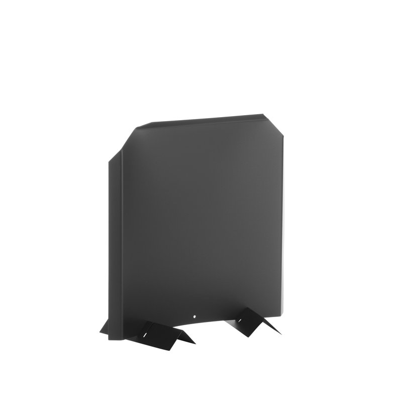 15-Inch Gray Stainless Steel Fireback Shield