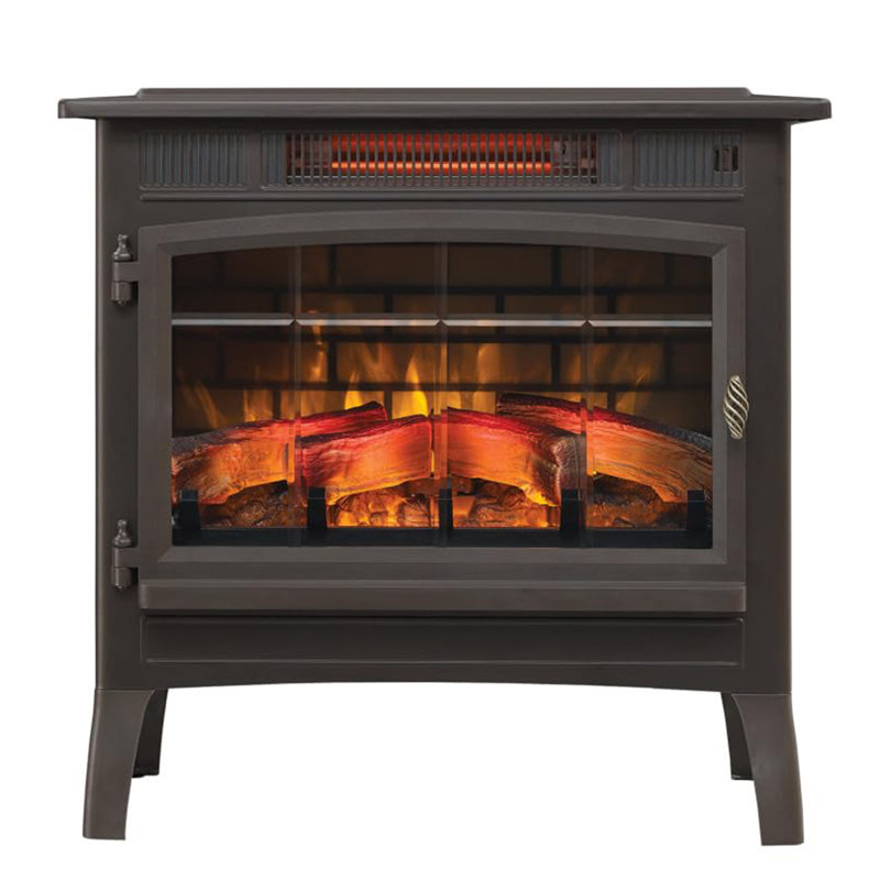 duraflame Freestanding Electric Fireplace Stove Heater with 3D Flame Effect for 1,000 Sq. Ft, Bronze, Bronze