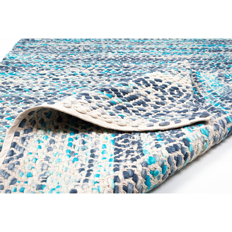 Smooth Comfort Geometric Wool and Cotton Hand Woven Area Rug, Rectangular 160 x 230cm
