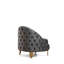 Chaise avec revêtement en velours capitonné