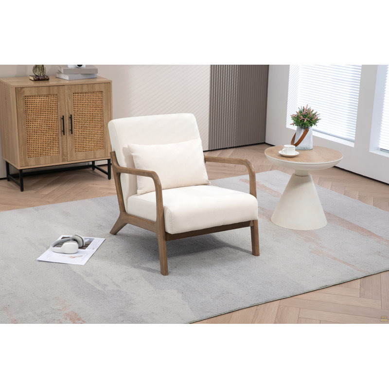  Chaise avec accoudoirs de lecture avec coussin de taille Mid Century