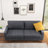 Ashtenaw 88.6" Wide Modern Style Upholstered Sofa with the Solid Wood Legs-1949578533