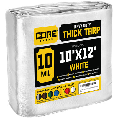 10 Mil Heavy Duty Polyethylene Tarp, Waterproof, UV Resistant
