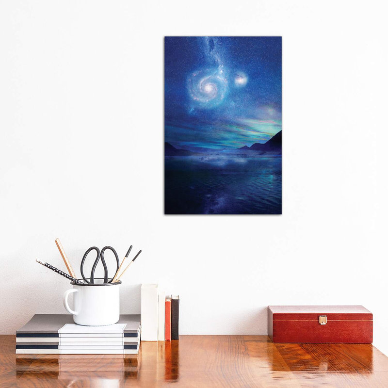 «Poetry in the Sky» par Viviana Gonzalez - impression d'art graphique, H 18 po x l 12 po x 1,5 po, Toile tendue