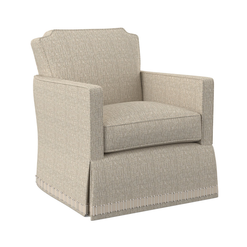 Elise Swivel Armchair, Stepping Stones Ivory Viscose
