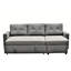 Canapé-lit modulaire en L gris, lit confortable pour petits espaces, canapé modulaire élégant, 3 places-652870927