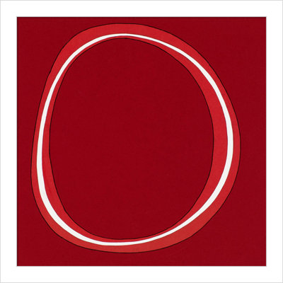 Red Circle Print by Alex Dunn